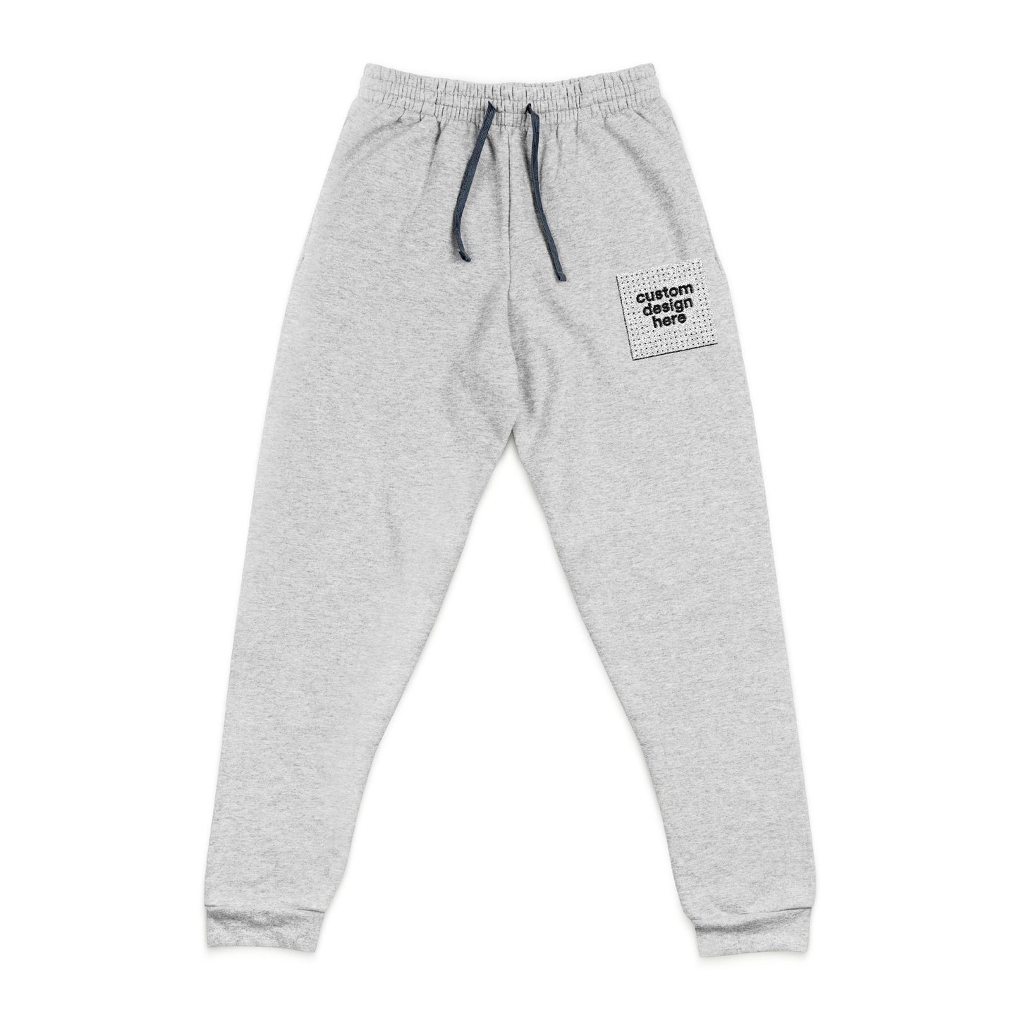Custom athletic heather unisex joggers with front embroidery – comfortable lounge pants